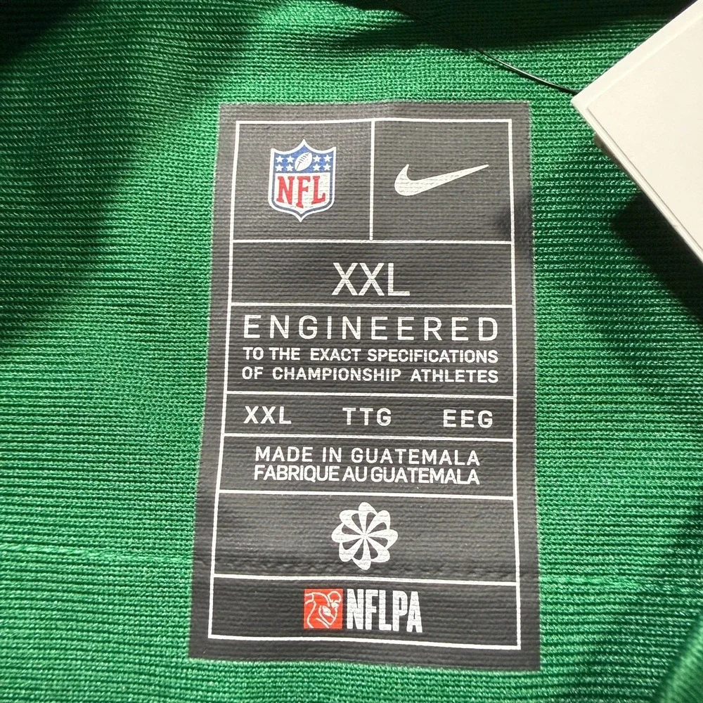 Nike New York Jets Aaron Rodgers Jersey Mens‎ Size 2XL Green NFL NWT